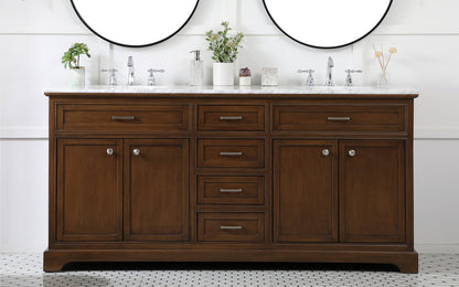72 inch double bathroom vanity in teak