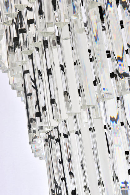 Sydney 30 inch spiral crystal chandelier in matte black