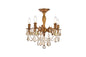 Rosalia 5 light French Gold Flush Mount Golden Teak (Smoky) Royal Cut Crystal