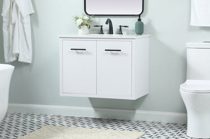30 inch Single bathroom vanity in white