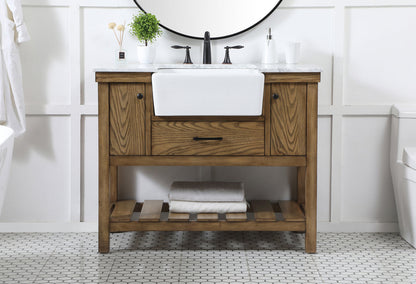 42 inch Single bathroom vanity in driftwood