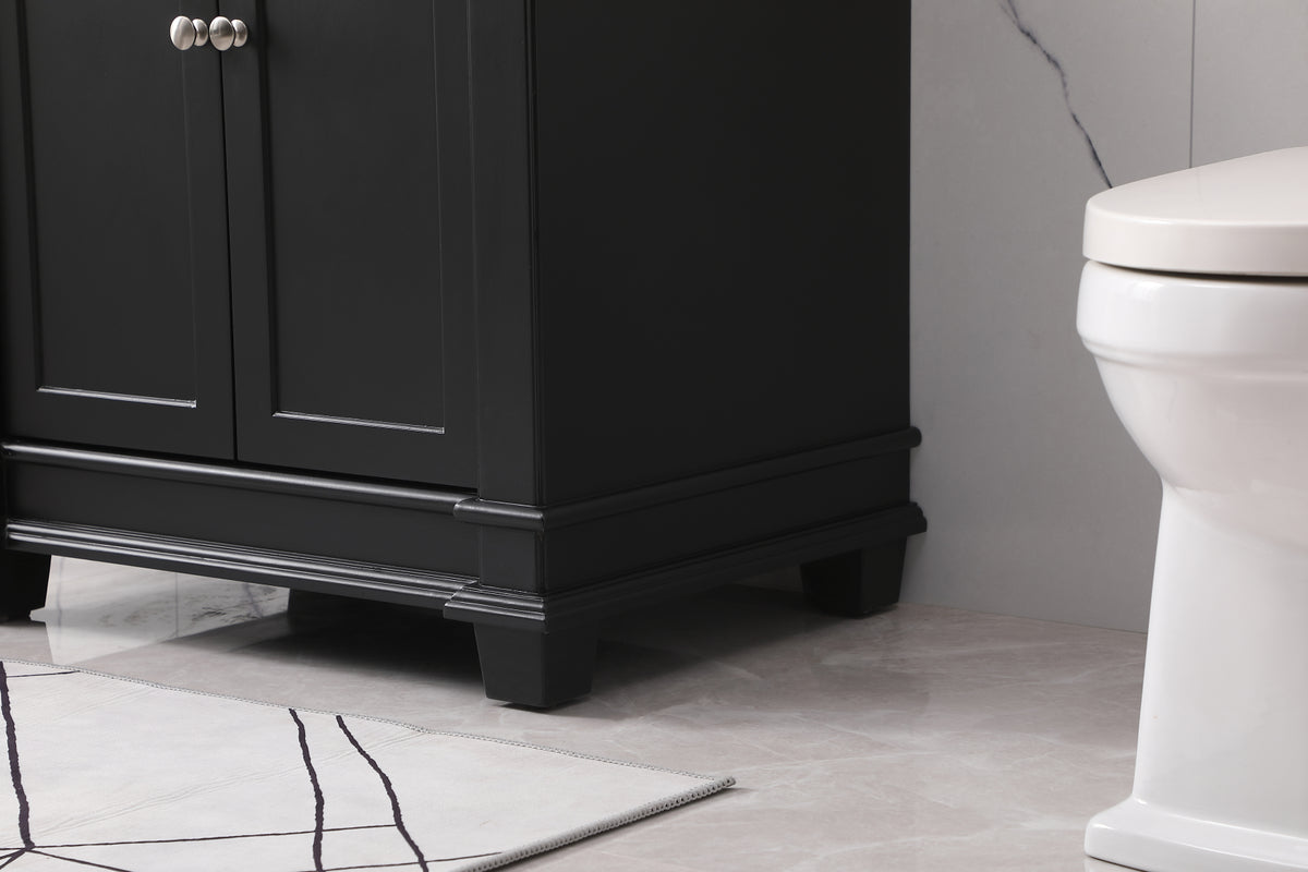 30 inch Single bathroom vanity set in black