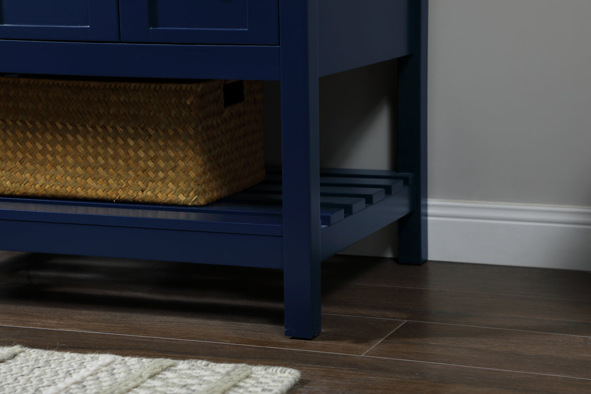 32 inch Single bathroom vanity in blue