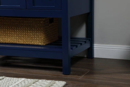 32 inch Single bathroom vanity in blue