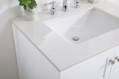 30 inch Single Bathroom Vanity in White