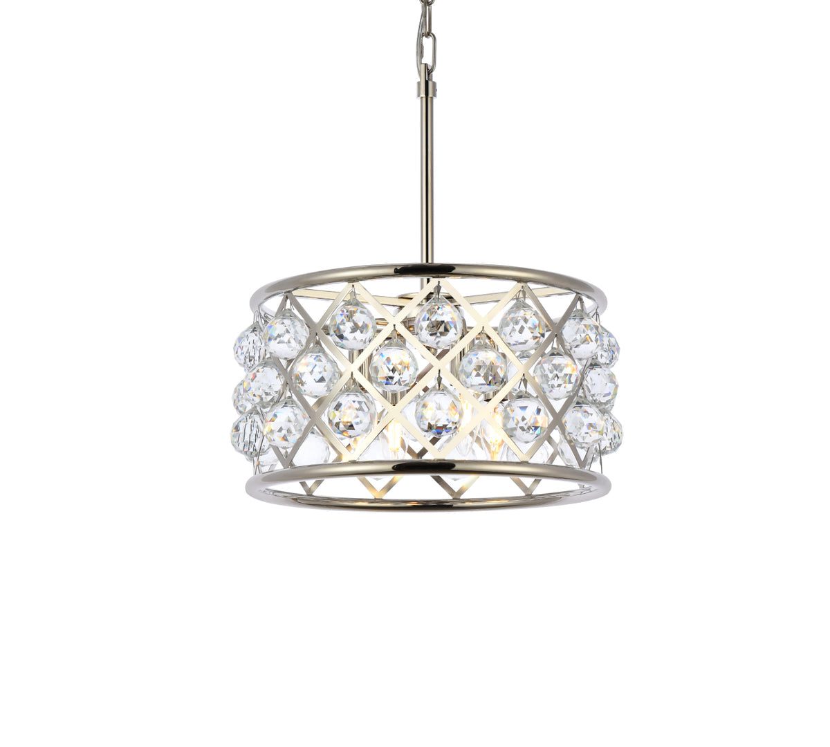 Madison 4 light polished Nickel Pendant Clear Royal Cut Crystal