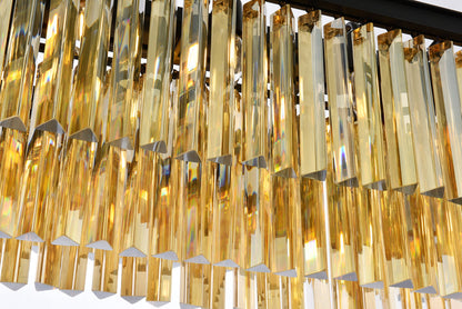 Sydney 12 light Matte Black Chandelier Golden Teak (Smoky) Royal Cut Crystal