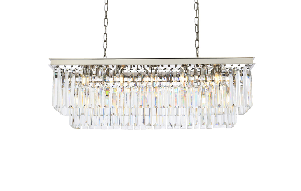 Sydney 12 light polished nickel Chandelier Clear Royal Cut Crystal