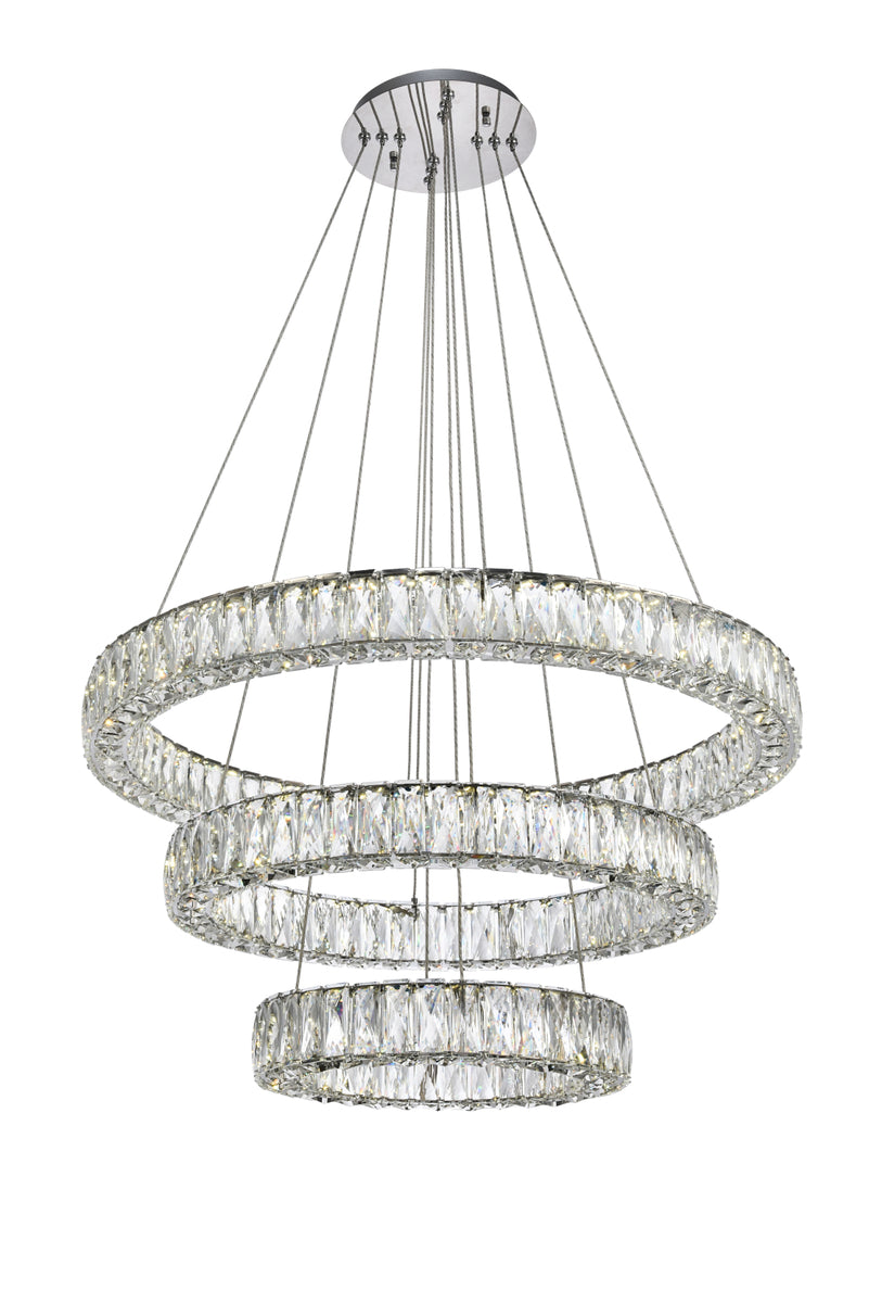Monroe Integrated LED chip light Chrome Chandelier Clear Royal Cut Crystal