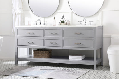 72 inch double bathroom vanity in gray