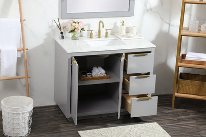 42 inch Single bathroom vanity in grey
