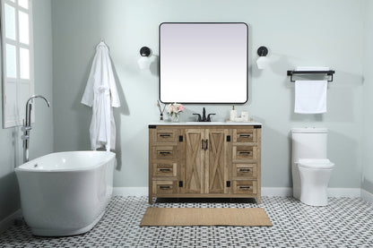 48 inch Single bathroom vanity in natural oak