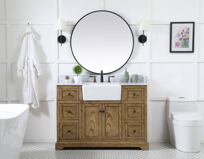 48 inch Single bathroom vanity in driftwood