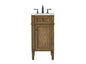 18 inch Single bathroom vanity in driftwood