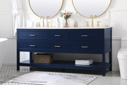 72 inch double bathroom vanity in blue