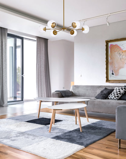 Briggs 36 inch pendant in brass with clear shade