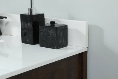 32 inch Single bathroom vanity in expresso with backsplash