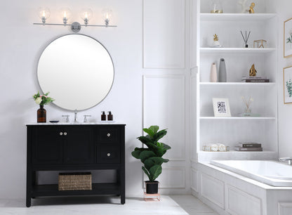 Collier 4 light Chrome and Clear glass Wall sconce