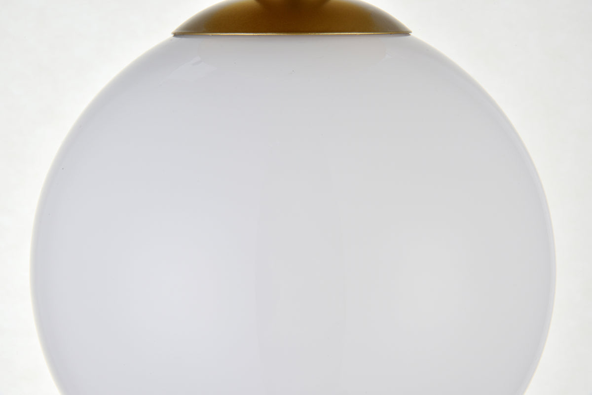 Baxter 1 Light Brass Flush Mount With Frosted White Glass