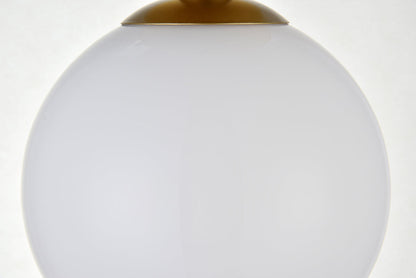 Baxter 1 Light Brass Flush Mount With Frosted White Glass