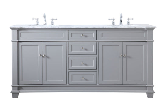 72 inch Double Bathroom Vanity set in Grey