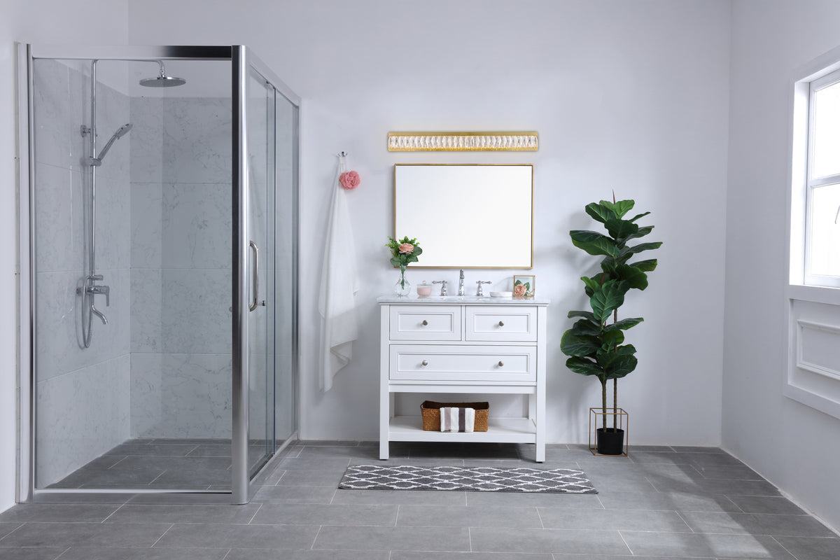 Monroe Integrated LED chip light gold Wall Sconce Clear Royal Cut Crystal