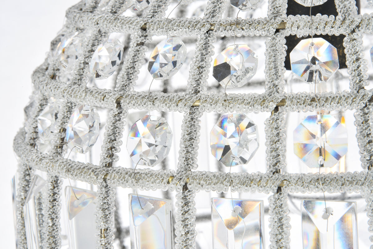 Olivia 1 light Dark Bronze Pendant Clear Royal Cut Crystal