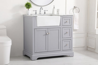 36 inch Single bathroom vanity in grey