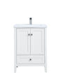 24 In. Single Bathroom Vanity Set In White