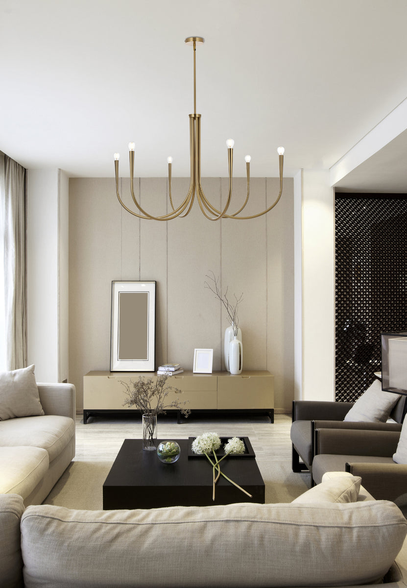 Layne 42 inch chandelier in Gold