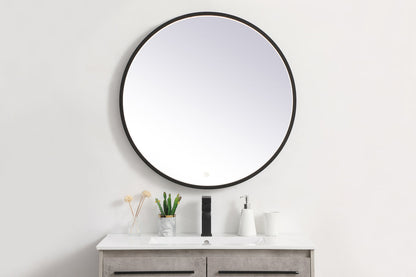 Pier 32 inch LED mirror with adjustable color temperature 3000K/4200K/6400K in black