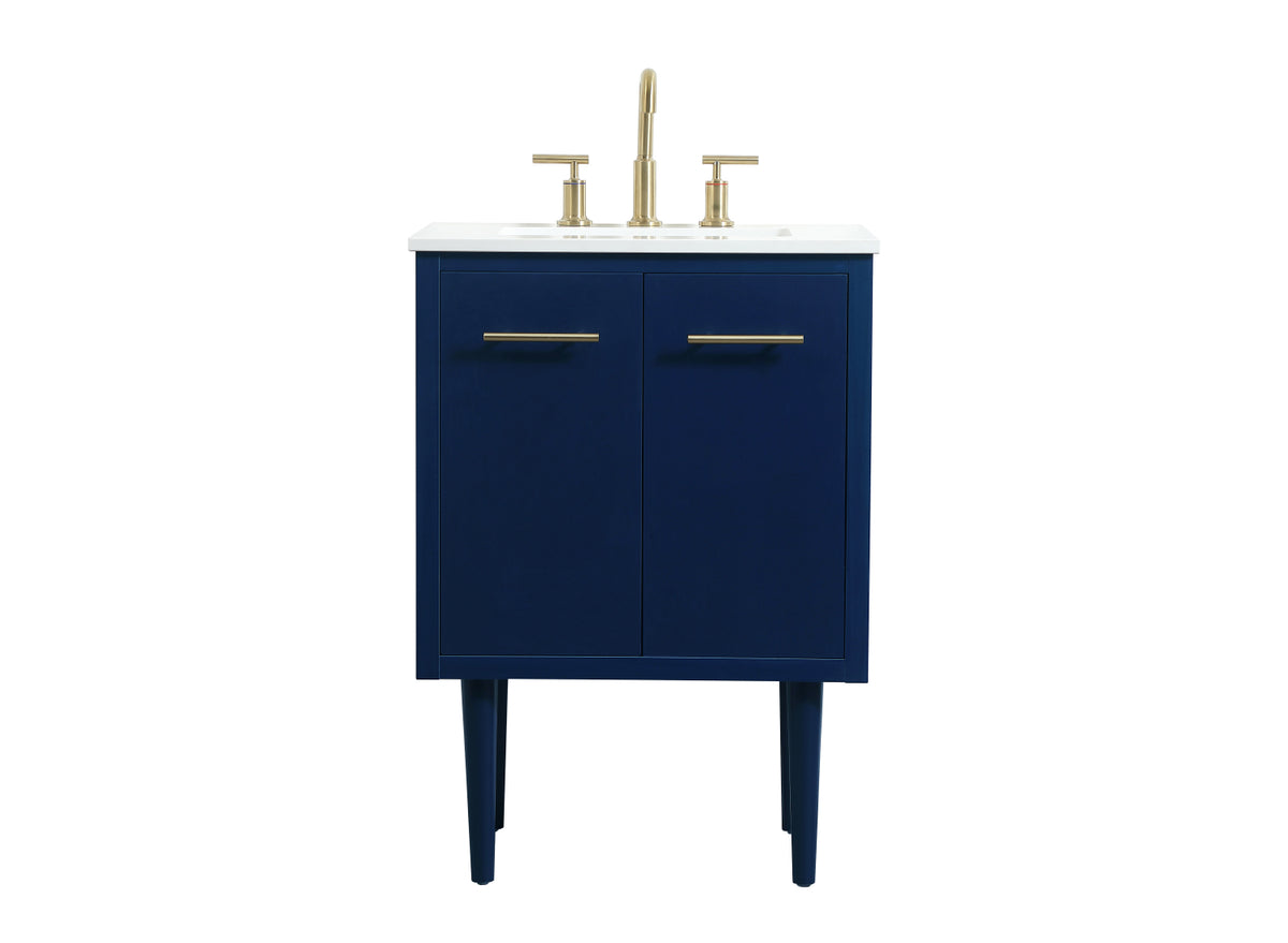 24 inch Single bathroom vanity in blue