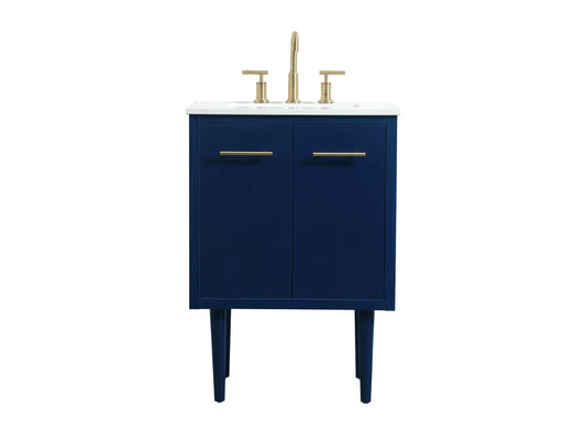 24 inch Single bathroom vanity in blue