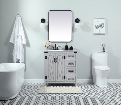 32 inch Single bathroom vanity in grey