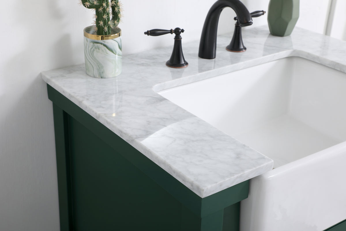 30 inch Single bathroom vanity in green