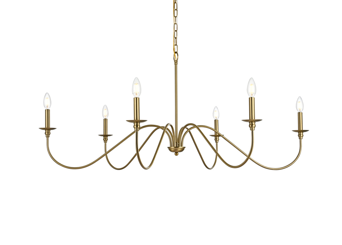 Rohan 48 inch chandelier in Satin Gold