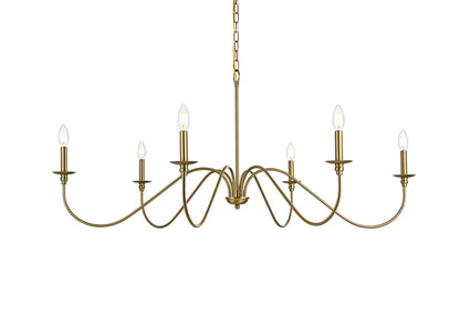 Rohan 48 inch chandelier in Satin Gold