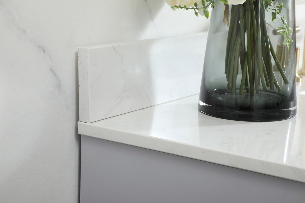 48 inch Single bathroom vanity in grey with backsplash