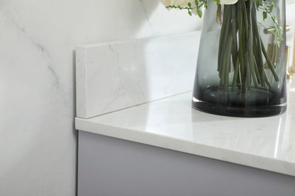 48 inch Single bathroom vanity in grey with backsplash