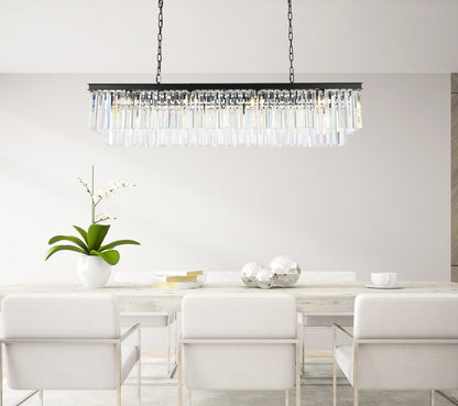 Sydney 12 light Matte Black Chandelier Clear Royal Cut Crystal