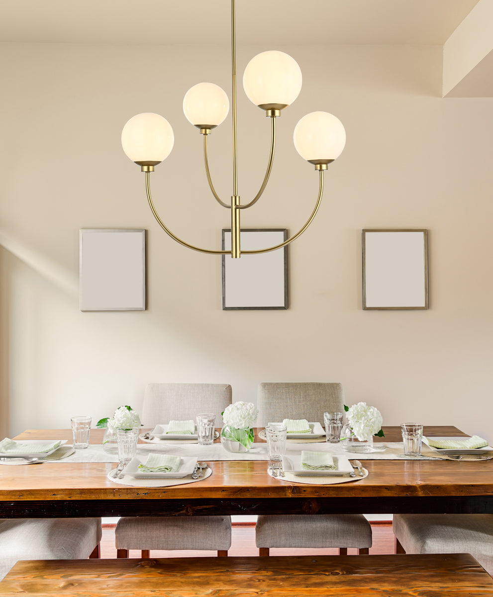 Nyomi 30 inch chandelier in Brass