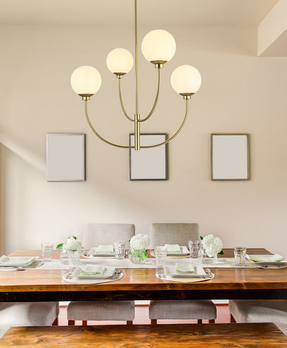 Nyomi 30 inch chandelier in Brass