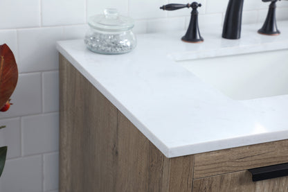 72 Inch Double Bathroom Vanity In Natural Oak