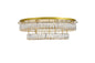 Monroe LED light Gold Flush Mount Clear Royal Cut Crystal