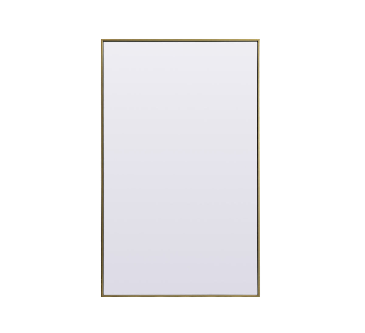Metal Frame Rectangle Full Length Mirror 36x60 Inch in Brass