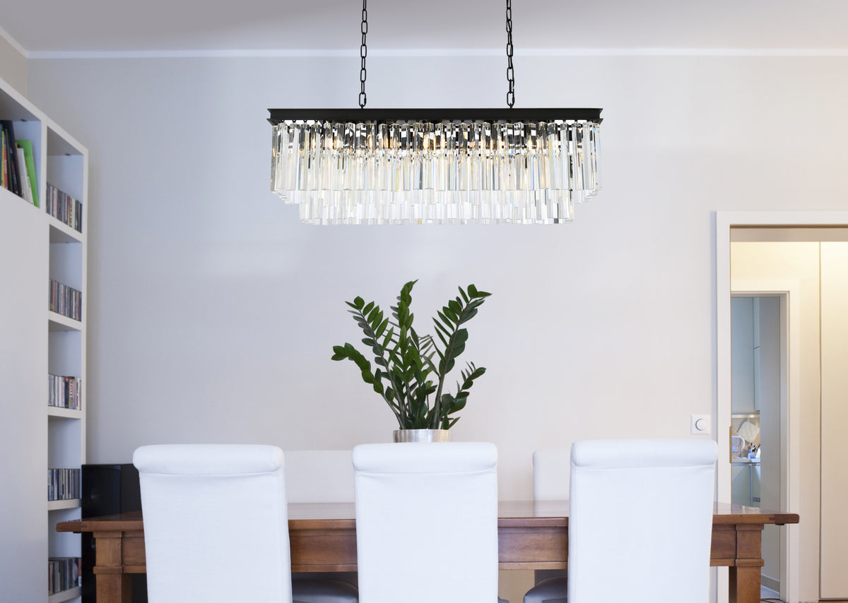 Sydney 12 light Matte Black Chandelier Clear Royal Cut Crystal