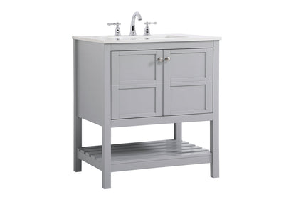 30 inch Single Bathroom Vanity in Gray