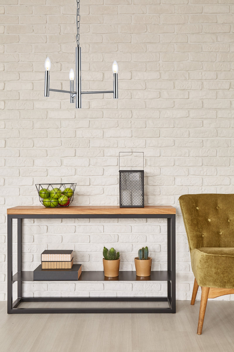 Carmella 3 lights pendant in chrome