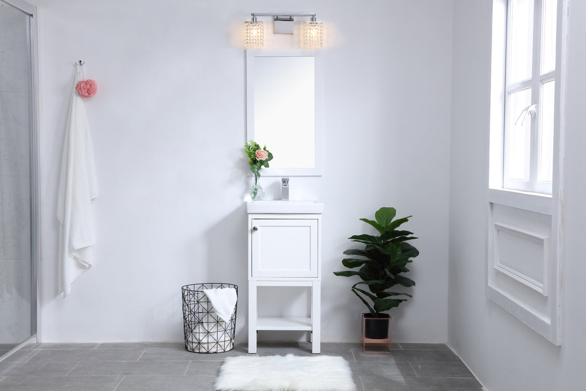 Phineas 2 light Chrome and Clear Crystals wall sconce