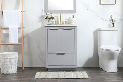 24 inch Single bathroom vanity in grey